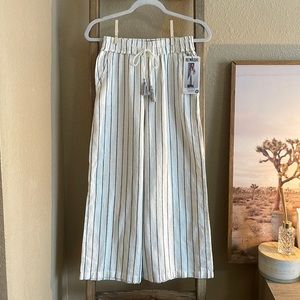 Stripped linen pants